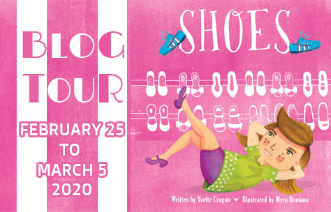 Full book review and blog tour for the brand new picture book called Shoes!