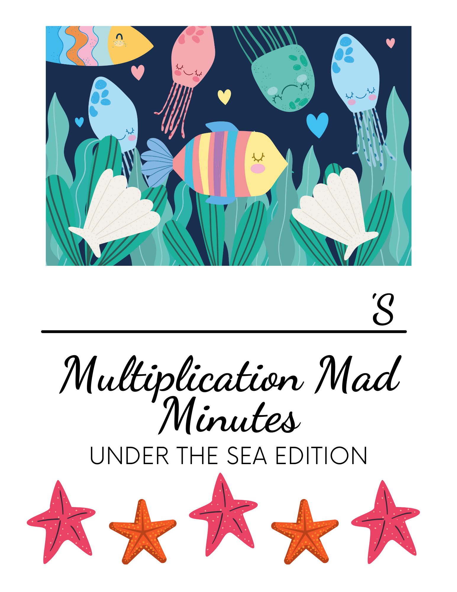Multiplication Mad Minutes Under The Sea Beaches And Reads